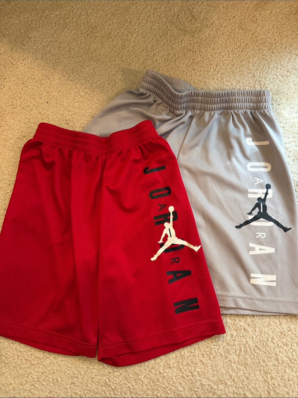 Jordan Kids' Shorts - Red & Light Gray